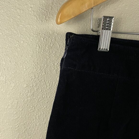 Talbots Womens 10 Dark Blue Fine Corduroy Side Zip Skirt Straight - Picture 3 of 6